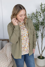 Load image into Gallery viewer, Thermal Knit Button Top - Light Olive