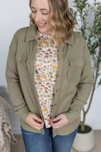 Load image into Gallery viewer, Thermal Knit Button Top - Light Olive