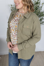 Load image into Gallery viewer, Thermal Knit Button Top - Light Olive