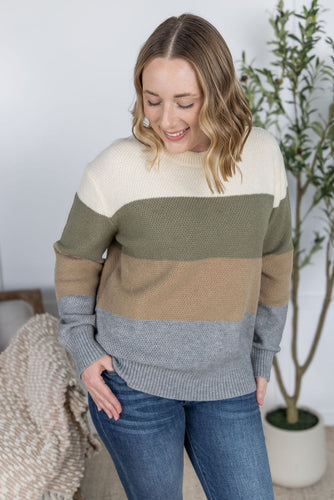 Colorblock Sweater - Neutral Mix
