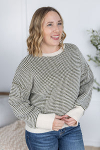 Charlotte Sweater - Olive and Cream
