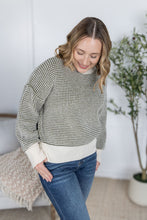 Load image into Gallery viewer, Charlotte Sweater - Olive and Cream