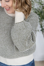 Load image into Gallery viewer, Charlotte Sweater - Olive and Cream