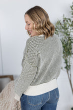 Load image into Gallery viewer, Charlotte Sweater - Olive and Cream