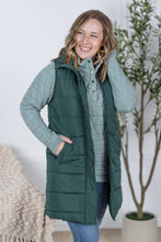 Load image into Gallery viewer, Harlow Long Vest - Hunter Green