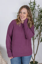 Load image into Gallery viewer, Corrine Ribbed Pullover Top - Plum