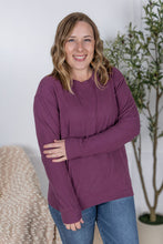 Load image into Gallery viewer, Corrine Ribbed Pullover Top - Plum