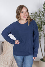 Load image into Gallery viewer, Corrine Ribbed Pullover Top - Navy