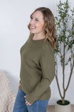 Load image into Gallery viewer, Corrine Ribbed Pullover Top - Olive