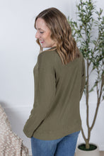 Load image into Gallery viewer, Corrine Ribbed Pullover Top - Olive