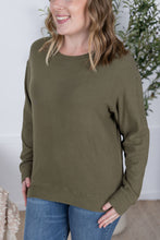 Load image into Gallery viewer, Corrine Ribbed Pullover Top - Olive