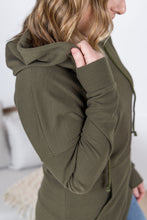 Load image into Gallery viewer, Kacey Ribbed Hoodie - Olive