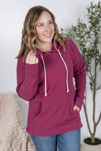 Kacey Ribbed Hoodie - Mulberry