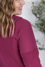Load image into Gallery viewer, Kacey Ribbed Hoodie - Mulberry