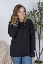 Load image into Gallery viewer, Corrine Ribbed Pullover Top - Black