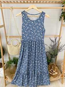 Bailey Dress - Denim Blue Floral