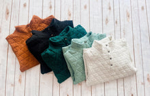 Load image into Gallery viewer, Geometric Button Snap Pullover - Rust