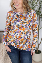 Load image into Gallery viewer, Blair Long Sleeve Top - Autumn Purple Abstract