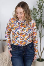 Load image into Gallery viewer, Blair Long Sleeve Top - Autumn Purple Abstract