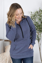 Load image into Gallery viewer, Pixie Pocket Halfzip Hoodie - Heathered Navy