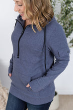 Load image into Gallery viewer, Pixie Pocket Halfzip Hoodie - Heathered Navy