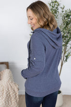 Load image into Gallery viewer, Pixie Pocket Halfzip Hoodie - Heathered Navy