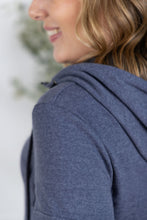 Load image into Gallery viewer, Pixie Pocket Halfzip Hoodie - Heathered Navy