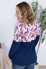 Load image into Gallery viewer, Natalie Pullover - Autumn Purple Abstract and Navy