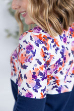 Load image into Gallery viewer, Natalie Pullover - Autumn Purple Abstract and Navy