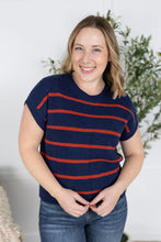 Load image into Gallery viewer, Striped Sweater Top - Navy