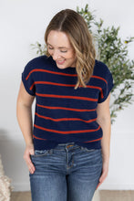 Load image into Gallery viewer, Striped Sweater Top - Navy