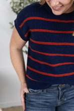 Load image into Gallery viewer, Striped Sweater Top - Navy