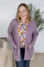 Load image into Gallery viewer, Billie Open Knit Cardigan - Dusty Purple