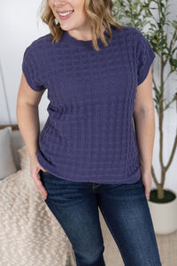 Kelly Knitted Top - Slate Purple