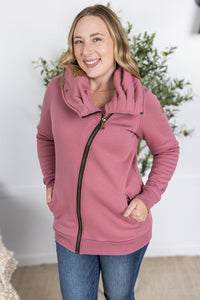 Quinn ZipUp Cowl - Mulberry