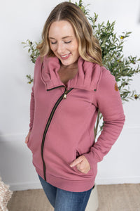 Quinn ZipUp Cowl - Mulberry