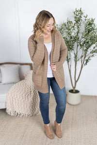 Dalilah Dot Cardigan - Tan