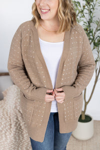 Dalilah Dot Cardigan - Tan