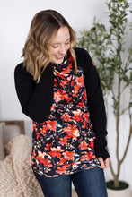 Load image into Gallery viewer, Zoey ZipCowl Sweatshirt - Sunset Floral