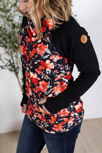 Load image into Gallery viewer, Zoey ZipCowl Sweatshirt - Sunset Floral