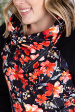 Load image into Gallery viewer, Zoey ZipCowl Sweatshirt - Sunset Floral