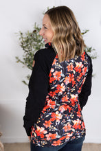 Load image into Gallery viewer, Zoey ZipCowl Sweatshirt - Sunset Floral