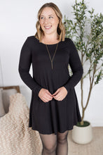 Load image into Gallery viewer, Savannah Bamboo Swing Dress - Black