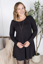 Load image into Gallery viewer, Savannah Bamboo Swing Dress - Black