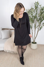 Load image into Gallery viewer, Savannah Bamboo Swing Dress - Black