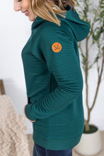 Load image into Gallery viewer, Tatum Textured Pullover Hoodie - Hunter Green
