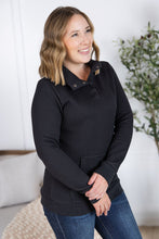 Load image into Gallery viewer, Whitley Waffle Snap Pullover - Black