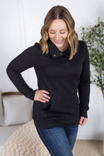 Load image into Gallery viewer, Whitley Waffle Snap Pullover - Black