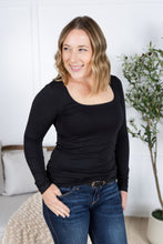 Load image into Gallery viewer, Alyssa Long Sleeve Top - Black