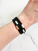 Load image into Gallery viewer, Hair Tie Bracelet Sets - Neutral Gold Accents